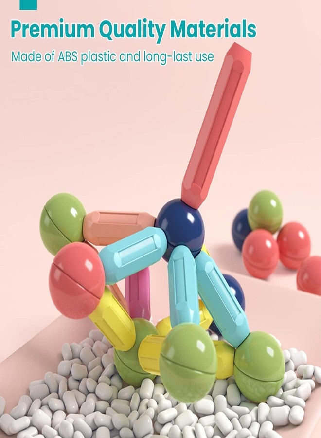 YUIOP - Magnetic Building Sticks for Kids - Learning Sticks & Balls - Educational Magnetic Building Blocks (36 Pcs) - Image 3